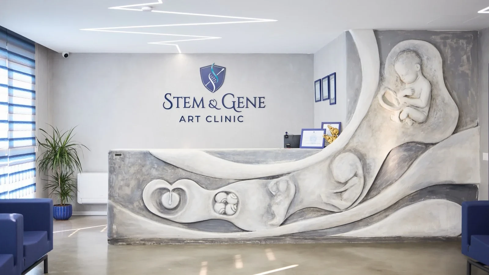 Recepsioni i klinikës sonë në Tiranë